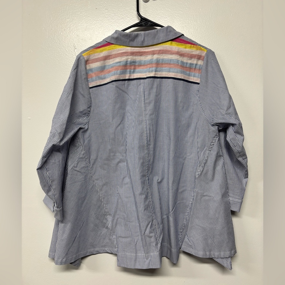 Alembika Striped Button-down Angular Multicolor B… - image 5